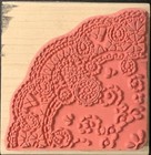 Stampabilities Lace Corner Rubber Stamp