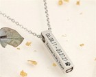Custom Name Necklace Engraved Jewelry Bar Shape 18k Gold Silver Plated Pendant