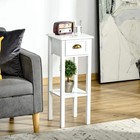 11 75 In  X 11 75 In  X 29 5 In  2-tier Night Stand With Drawer narrow End Table
