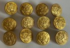 12 Original -  7 8  Ww2 U s  Military Eagle Buttons - Waterbury Button Co 
