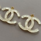 Lot Of 3 Xl Chanel Beaut   Vip Gwp Zipper Pull Charms Buttons Logo Cc Gold Beige
