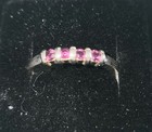 Vintage Pink Sapphire Sterling Silver Size6 Ring Band