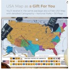 Xl Scratch Off World Map 36x24   Usa Map 233 Flags Travel Poster Kit New ob