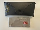 New Ray Ban Genuine Black Sunglasses Eyeglasses Case With Cleaning Cloth