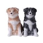 Border Collie Ceramic Magnetic Salt And Pepper Shaker Set