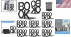 Heavy Duty Black Steel Bookends 8 Pair L-shape Non-scratch Lacquered