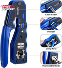 Rj45 Pass Through Crimp Tool Kit  Ethernet Crimping Tool For Rj45