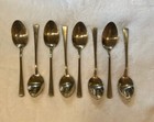 Vintage Dirigold Dirilyte 8 Teaspoons Goldware Empress Flatware Mcm