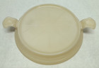 Vintage Ivory Fire King Glass Casserole Trivet  hot Plate   Server 