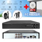 H 265  4ch 8ch Dvr For Security Camera System 1080p Recorder With 1tb Hdd Usa