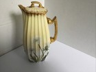1890s Limoges Porcelain Thistle Chocolate Pot T v Gold Trim