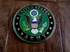 U s Army Metal Medallion Enamel Shadow Box Presentation Emblem Plaque 4  X 4 