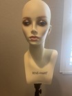 Ren   Of Paris Female Wig Display Mannequin Head Bust Stand Beige Plastic
