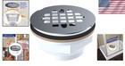Durable 2  Snap-in Shower Drain With Low-maintenance Stainless Steel Grid Cover