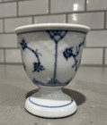 Bing   Grondahl Blue Fluted Egg Cup Copenhagen Denmark Blue White Hand Painted