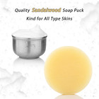 Sandalwood Shaving Soap Puck Refill For Men Barber Traditional Wet Shave Lathein