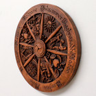 Large Wheel Of The Year Plaque - Wood Finish - Wicca Pagan Sabbats Wall Decor
