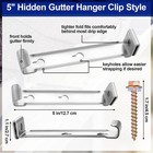 100 Pack 5 Inch Hidden Gutter Hangers Clip Style With Screws Standard K Style