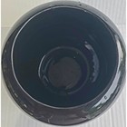 Vintage Mccoy Floraline Rare Black Glossy Round Globular Ceramic Planter Vase