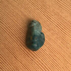 Ancient Pre Columbian Blue Green Jade Pendant Bead Combine Shipping  12