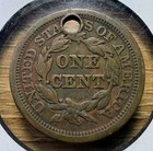 1849 Braided Hair Large Cent - Actual Coin Shown - Free Shipping Tracking Inv212