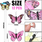 12 Set Monarch Butterfly Decoration Artificial Butterflie Feather Picks