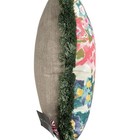 Penelope Jane Abstract Floral Decorative Throw Pillow W fringe Feather Insert