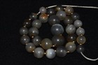 Authentic Ancient Round Agate Stone Bead Necklace With Eye   Stripes
