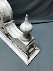 Pair Antique Shabby Wood 17x24 Corbel Roof Brackets Drop Finials Vtg 1710-24b