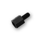 50pcs M3x6 6mm Nylon Threaded Spacer Standoff Black W  Male   Female Threading
