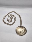 Norwegian Sterling Silver Antique Medallion Token Necklace 34 