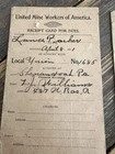 Umwa Dues Cards 1901   1933  Coal Mining Union Cards