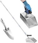 Metal Detector Sand Scoop Long Handle Sand Sifter With Adjustable Pole Beach