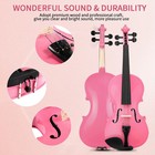 4 4 Full Size Acoustic Violin With Case Bow Rosin Pink