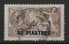 Br Levant 1921 45pi On 2 6d  joined Figures  Sg48a Fine Used Cat  70