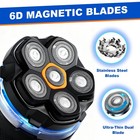 Magnetic 6 Blades Head Shaver Replacement Heads For Many 6d Black3
