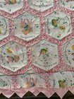 Vtg Handmade Pink Nursery Rhyme Fabric Toddler Bed Sz Quilt 50    X 40    Approx 