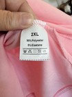 Womens Plus 2xl Pink Pullover Sweatshirt Crew Neck Peace Graphic Knit Poly