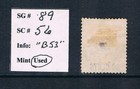 Mauritius 1878 -  38 Cents  Ovrptd On 9d Qv -pale Violet - Sc 56  sg 89  Used S2