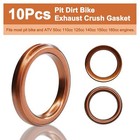 10pcs Pit Dirt Bike Exhaust Crush Gasket For 50cc 110cc 125cc 140cc 150cc 160cc