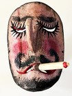 Mexican Guerrero Folk Art Pescadores Pescado Cigarette Fisherman Wood Dance Mask