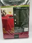 Holiday Joy Large New Tablecloth 60x104    Oblong Oval Red Christmas Bbb