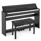 88keys Fully Weighted Digital Piano Graded Hammer Action Keyboards W bench Black
