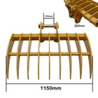 New Heavy Duty Equipment 9 Teeth Rake For 6 Ton Excavator Attachments Usa Stock