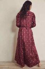 Free People Intimately Robe Small Maroon Satin Pajama Robe Wine Combo
