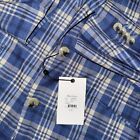 Nwt Robert Graham Taroom Blazer Men   s 40 Linen Silk Wool Blue White Plaid
