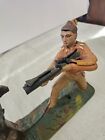 Vintage Cast Iron Mechanical Coin Bank Indian Shooting Bear Book Of Knowledge