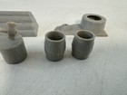 Marx  Fort Apache Play Set Accessories Vintage  Well Barrels Axe Logs Wood Gray