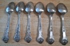 Set Of 6 1847 Rogers Bros Xs Triple Charter Oak Serving Spoons