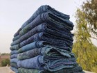 5 Pcs Wholesale Lot Indigo Dyed Cotton Kantha Quilt Throws Twin Vintage Throws